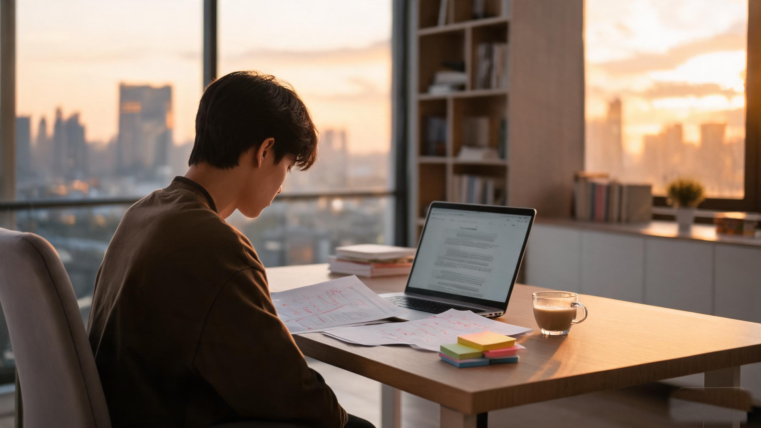 Essay 三段式结构与评分维度示意图